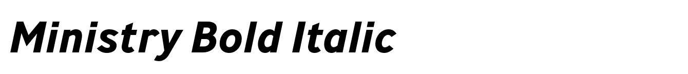 Ministry Bold Italic